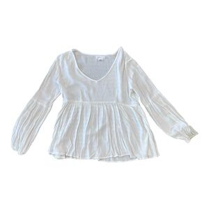 Jopna Women's White Bohemian‎ Blouse Size M